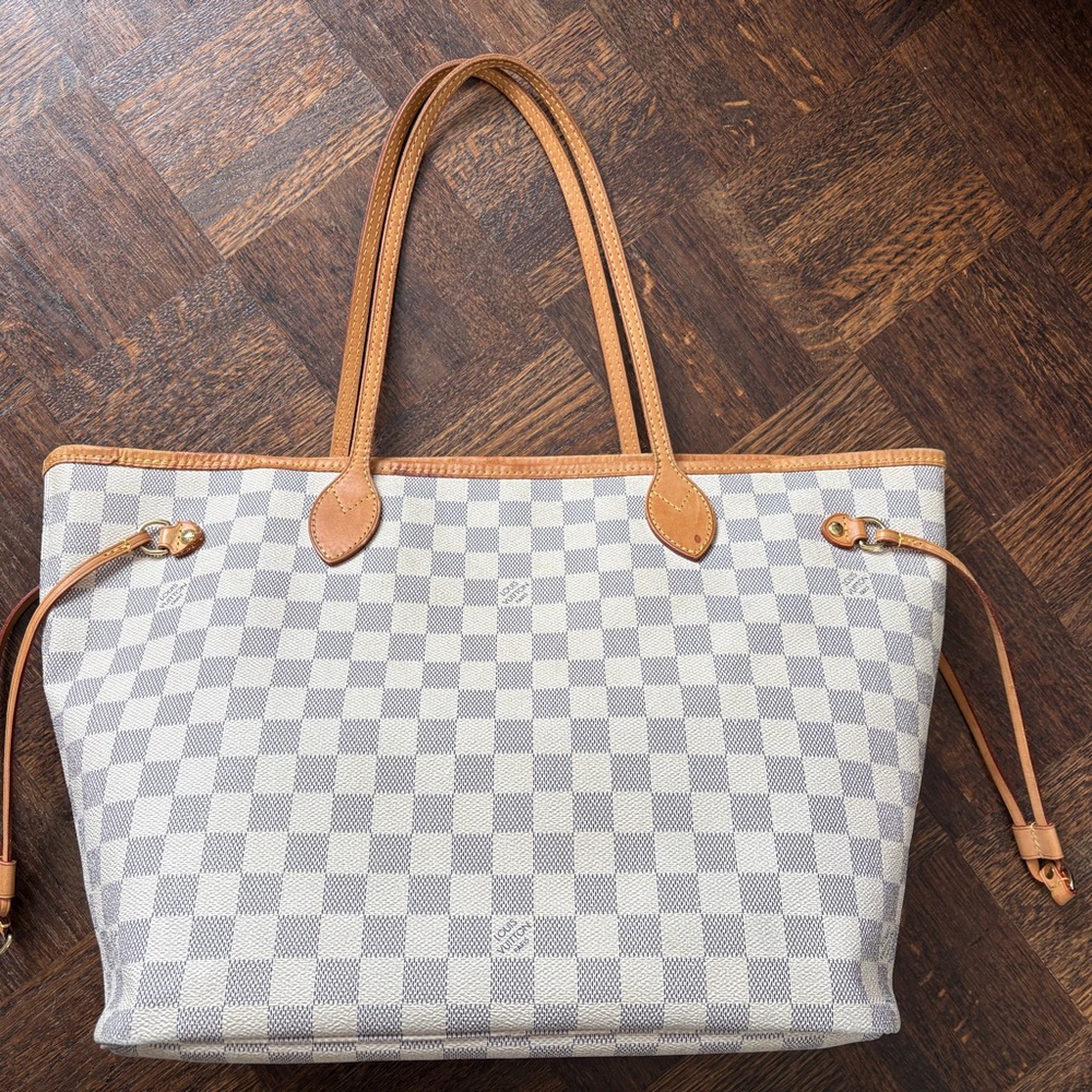 Authentic Louis Vuitton Neverfull MM Damier Azur